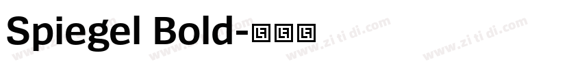 Spiegel Bold字体转换